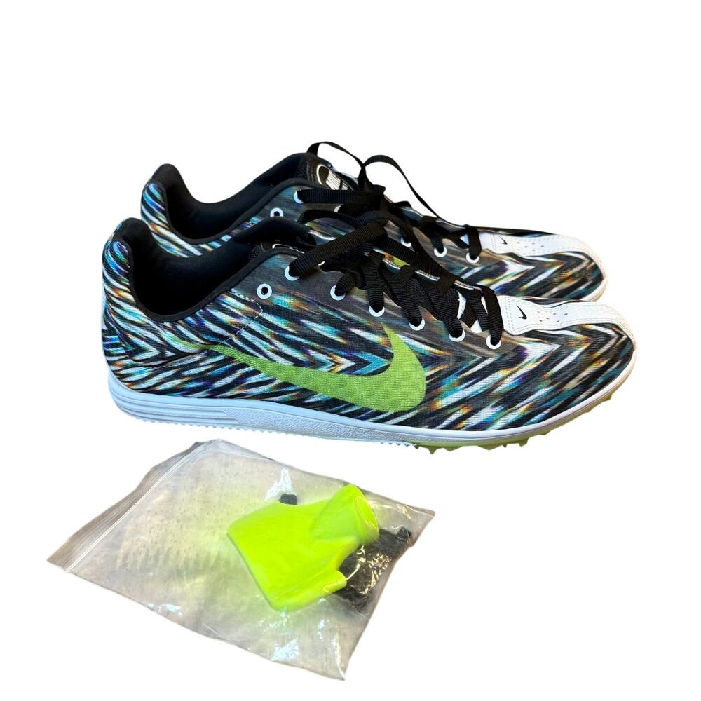 Nike Track Spikes Zoom Rival Distance 8 Racing Shoe Volt Black Women’s Size 9 - Picture 3 of 8